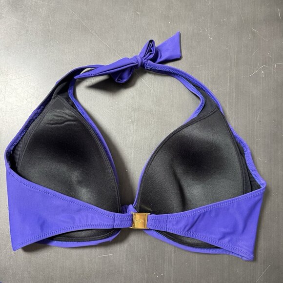 Gottex Swim Halter Bikini 2 Pc Contour Swimsuit Bathing Suit Royal Purple 16 - Picture 3 of 10